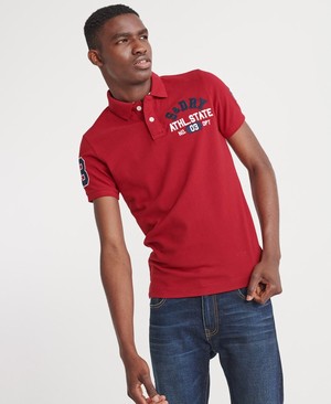 Superdry Organic Cotton Classic Superstate Férfi Póló Piros | IFMEC6124